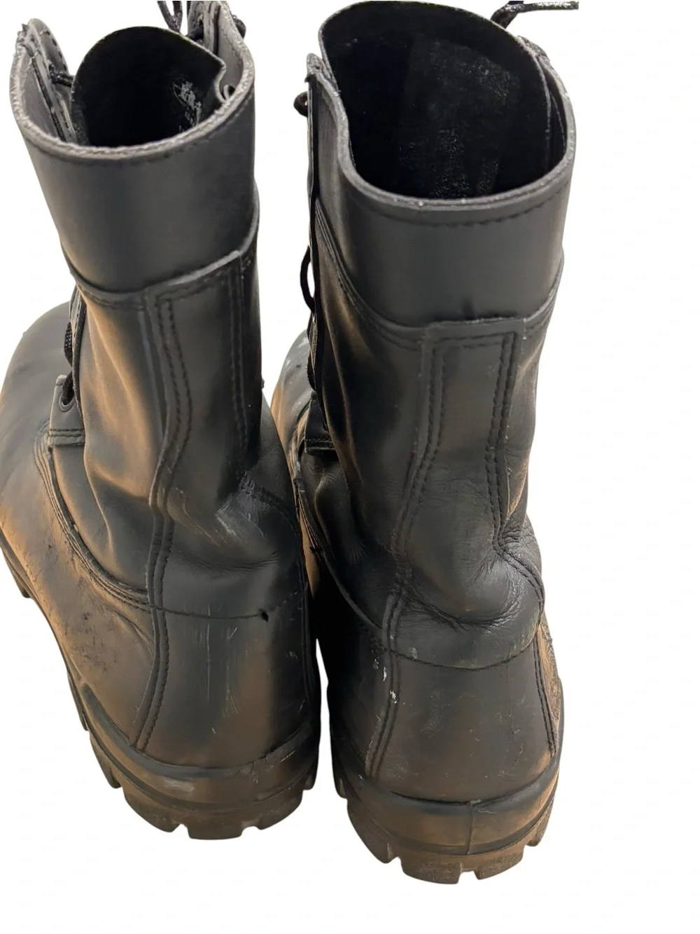 Bates Black Leather Lace-Up Combat Boots